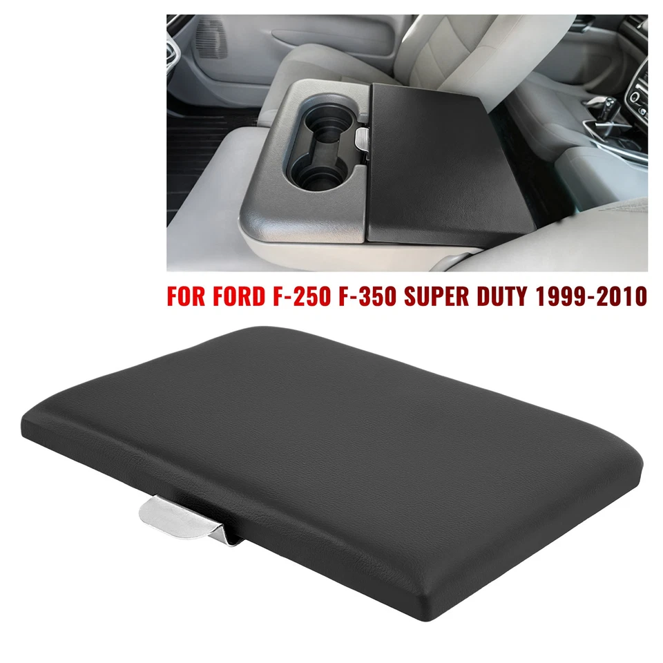 For Ford F-250 F-350 Super Duty 1999-2010 NEW Center Console Lid Black Foto 1 de 4