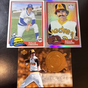 1981 Topps Traded Rollie Fingers Near MINT! + Bonus Hall Of Fame #27/50 - Picture 1 of 12