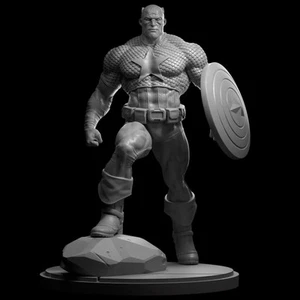 Captain America Inspired 33mm Miniature Unpainted Classic Pose Marvel - Picture 1 of 2