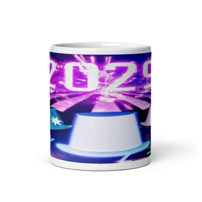 Futuristic New Year's Celebration Holographic Fireworks 11oz Mug - Image 1 of 3