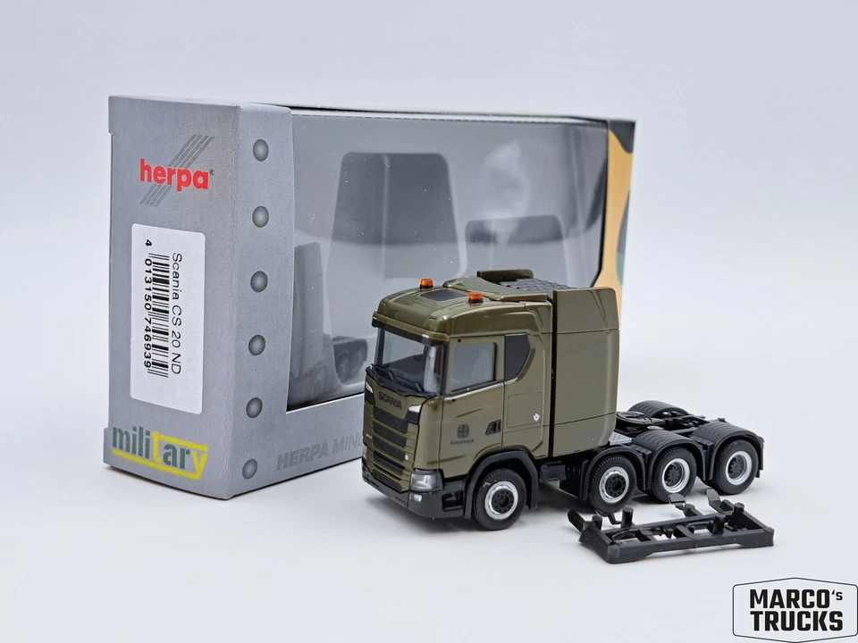 Herpa Scania CS 20 ND Heavy duty tractor "Bundeswehr" No. 746939 1/87 /HN2080 - image 1 of 1