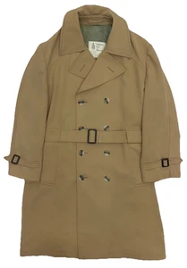 LONDON FOG Maincoats Men Size 44R London Knit Belted Trench Coat Lined Pockets - Picture 1 of 14