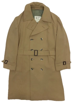 LONDON FOG Maincoats Men Size 44R London Knit Belted Trench Coat Lined Pockets - Image 1 of 4