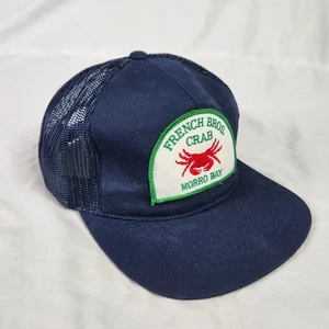 Vintage French Bros Crab Moro Bay Big Patch Mesh Snapback Trucker Mütze Kappe - Bild 1 von 8