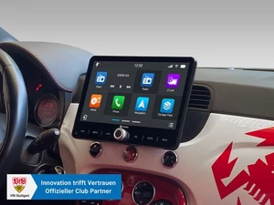 Radio coche para Fiat 500 10,1" DAB DAB+ navegación BT USB inalámbrico Apple CarPlay - Imagen 1 de 11