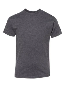 Hanes Youth Authentic Boys Short Sleeve T-Shirt Charcoal Heather Cotton S Size - Picture 1 of 4