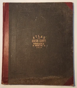 1919 DAWSON COUNTY NEBRASKA ATLAS PLAT BOOK ANDERSON PUB. PHOTOS MAPS, HISTORY - Picture 1 of 7
