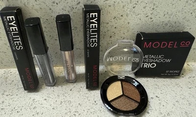 LOT OF 3 ModelCo Metallic Eyeshadow Trio ST. TROPEZ & EYELITES ST BARTH GRANITE - Image 1 of 4