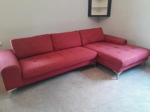 Made.com L-shaped sofa and foot stool. Lovely condition - Picture 1 of 6