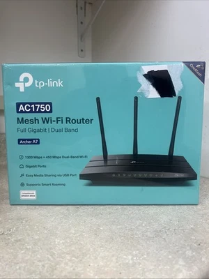 TP-Link Archer A7 AC1750 Wireless Dual-Band Gigabit Router - Black - Image 1 of 3