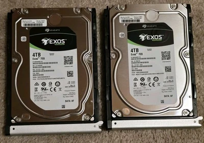 TWO Seagate Exos 7E8 Enterprise 4TB 7200RPM SATA AF 3.5" Hard Drive  - Image 1 of 4