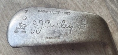 古董老式/复古 1925 年 JJ Curley Ann Arbor 密歇根山核桃木杆身高尔夫俱乐部 — 第 1/4 张图片