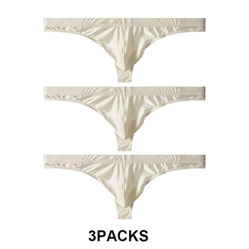 3Pcs лот мужчин сексуальный атласной струнных инструментов бикини стринги трусики моды нижнее белье M-Xxl - Изображение 1 из 4