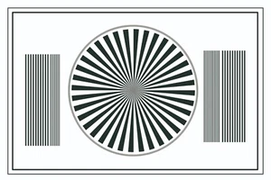 Siemensstern 20 x 30 cm, Schärfe/Auflösungstest Objektiv. Gedruckt oder digital - Bild 1 von 1