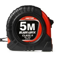 Dekton DT55102 5m Hard Case Tape Measure - Black/Red