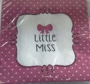 Bow or Bowtie? Gender Reveal Pink Blue Baby Shower Party Paper Beverage Napkins - Picture 1 of 2