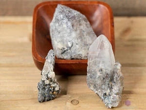 DEDO DE BRUJA, CUARZO TRANSPARENTE, punta de cristal crudo, grueso, decoración gótica del hogar, E0481 - Imagen 1 de 10