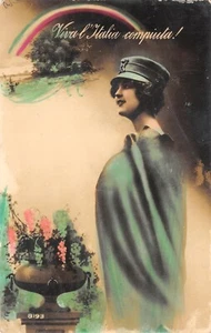 D3772) WW1 VIVA L'ITALIA COMPIUTA! VIAGGIATA NEL 1919 PISCIOTTA SALERNO - Picture 1 of 2