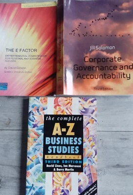 3 X Books Business studies,E Factor,@ Corporate Governance Accountability,  - Image 1 of 4