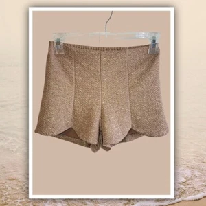 Charlotte Russe gold metallic hot pants short shorts sz S - Picture 1 of 6