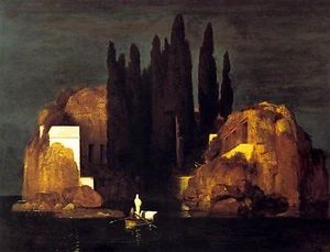 "Arnold Bocklin Die Insel der Toten, 1880 Ölgemälde Repro 36""x48" - Bild 1 von 1