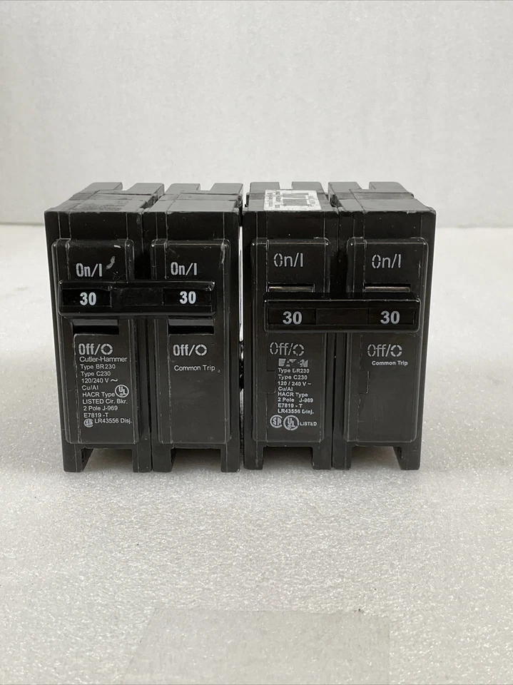 EATON BR230 BREAKER 2POLE 30AMP NEW - Image 1 of 3