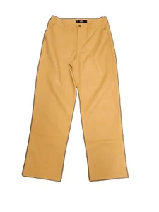 Hollister Tan Faux Leather High-Rise Flare Pants Size 13R Waist 31 - Picture 1 of 6