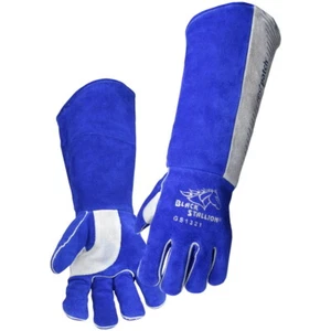 Black Stallion 21" Split Cowhide Stick Gloves with RestPatch (Large) (GS1321-BG) - Picture 1 of 6