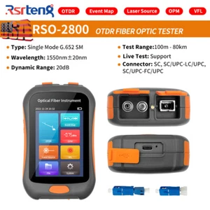 Rsrteng RSO-2800 Mini OTDR 1550nm 20dB Soporte Mapa de Eventos VFL OPM Live Test LS - Imagen 1 de 11
