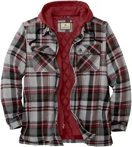 Legendary Whitetails Men's Jacket Flannel Hooded Top Maplewood, Gray, 3XL - Picture 1 of 3