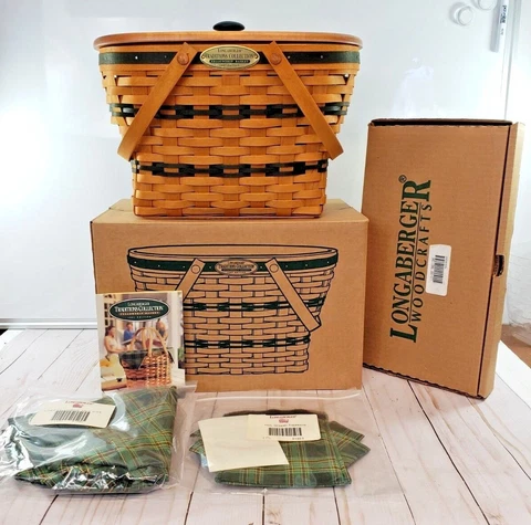 VTG. 1997 LONGABERGER FELLOWSHIP EDITION BASKET COMPLETE COMBO WITH BOX EXCELENT Cover