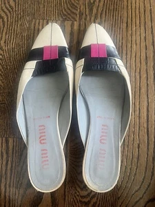 MIU MIU women’s point toe loafers/ flats Sz. 38 (7.5-8) beige - Picture 1 of 6