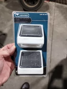 Veranda Solar Post Side Light White Set of 2 - Picture 1 of 2