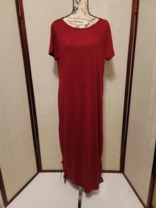 Zanzea Maroon Short Sleeve Maxi Dress Women's Size XXL - Picture 1 of 8