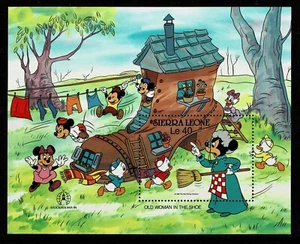 DISNEY - SIERRA LEONE - 1986 DISNEY CHARACTERS MINI SHEET - MUH - DIS 224 - Picture 1 of 1
