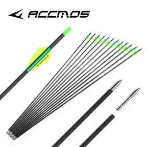 12pc Hot Pure Carbon Arrow Spine 600 — 1000 ID 4.2mm Archery for Recurve Bow - Picture 1 of 5