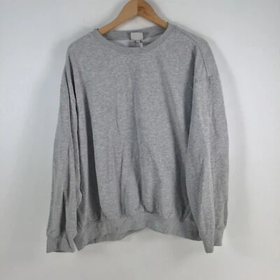 H&M womens jumper size XL grey crew neck long sleeve cotton oversized 062043 - Image 1 of 4