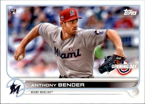 2022 Topps Opening Day #105 Anthony Bender NM-MT RC Rookie Marlins ID:40380