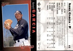 Ariel Garcia 1998 Multi-Ad Hickory Crawdads #15 Card *AutographDen*