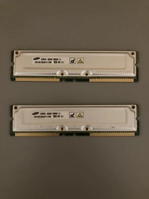 Samsung MR16R1624AF0-CM8 Rambus 2 x 128MB PC800 800MHz 184-Pin - Image 1 of 2