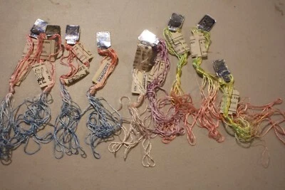 Varicor Filosel Variegated Embroidery Thread yarn 9 Skeins 4 meters each vintage - Image 1 of 4