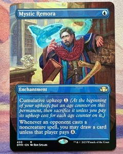 MTG Mystic Remora Dominaria Remastered Borderless Rare Card NM Magic DMR