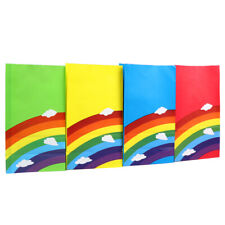  Rainbow Party Goody Bag Kraft Paper Birthday Bags for Gifts Pattern