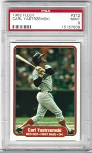 1982 Fleer #312 Carl Yastrzemski (Red Sox) PSA 9 - Picture 1 of 2
