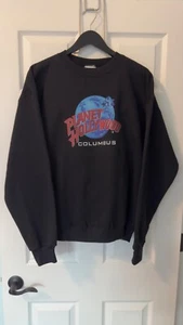 Vintage Planet Hollywood Columbus Ohio Black Sweatshirt Adult Medium Unisex - Picture 1 of 6