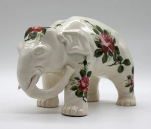 Chinoiserie Ironstone floral Elephant statue CIRCA 1960s - Picture 1 of 6