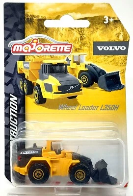 Majorette Volvo Construction - Wheel Loader L350H - Yellow (3") Long Package - Image 1 of 4