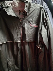 Biagi DenBeste Racing Black Mens Charles River Rain Coat 2XL - Picture 1 of 2