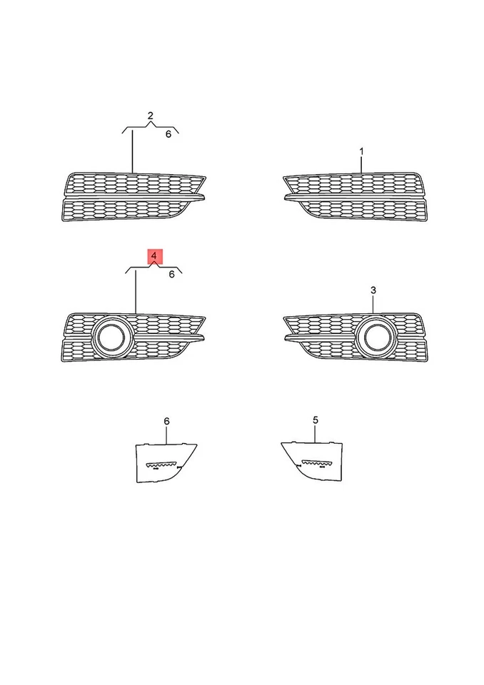 Rejilla Original AUDI A7 Sportback audi 4GF Negro Satinado 4G8807648G9B9 Foto 1 de 1