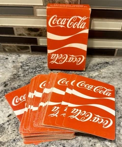 Coca Cola Playing Cards Bridge Deck Red Coke Collectible Vintage 1984 Coke - Picture 1 of 5